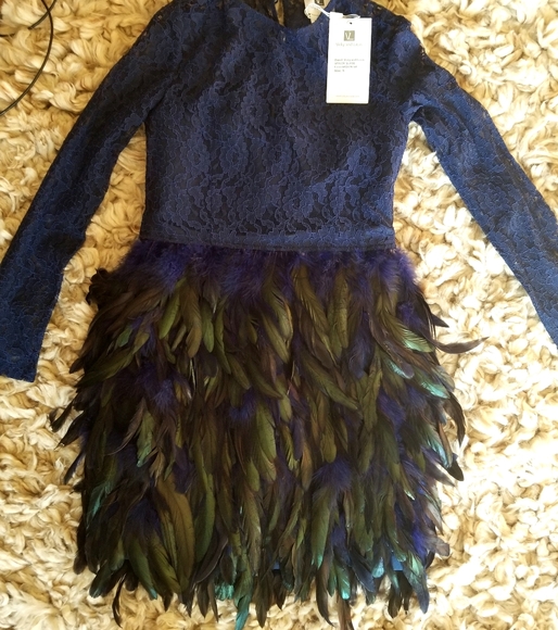 Vicky and Lucas lace and feather dress - Picture 2 of 2